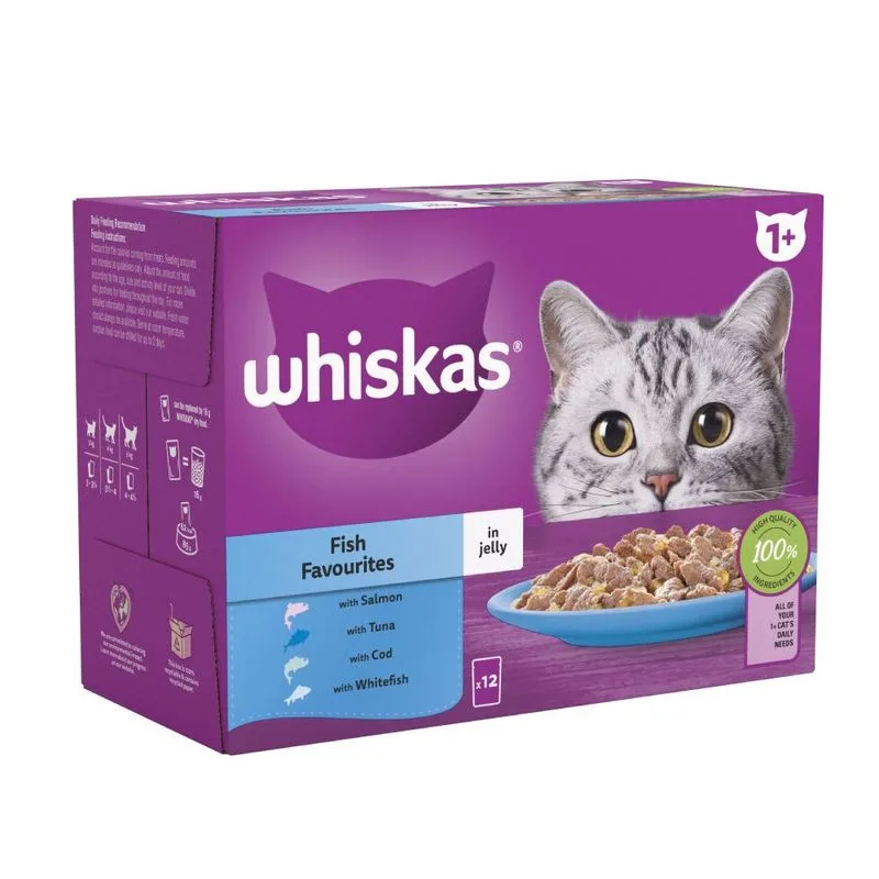 Whiskas 1+ Fish Favourites in Jelly