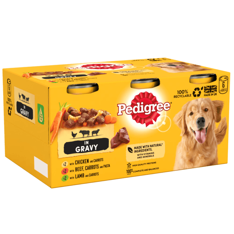 PEDIGREE® Country Casserole Adult Wet Dog Food Tins in Gravy 6 x 400g